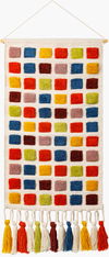 Colorful Grid Wall Hanging, by Surya, 20" width x 40" height thumbnail