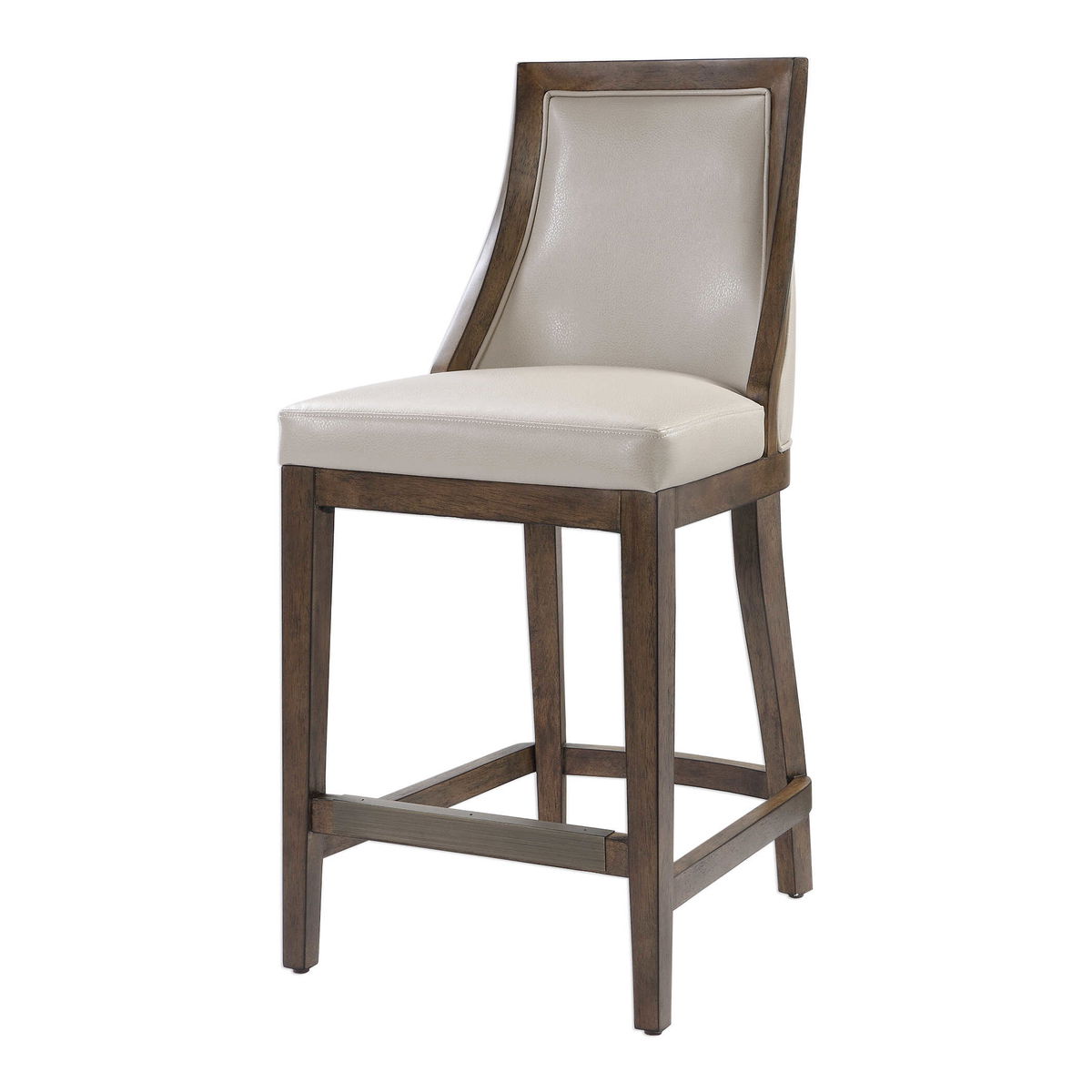 Purcell Leather Counter Stool, Counter & Bar Stool by Uttermost, 19" width x 40" height x 22" depth View 4