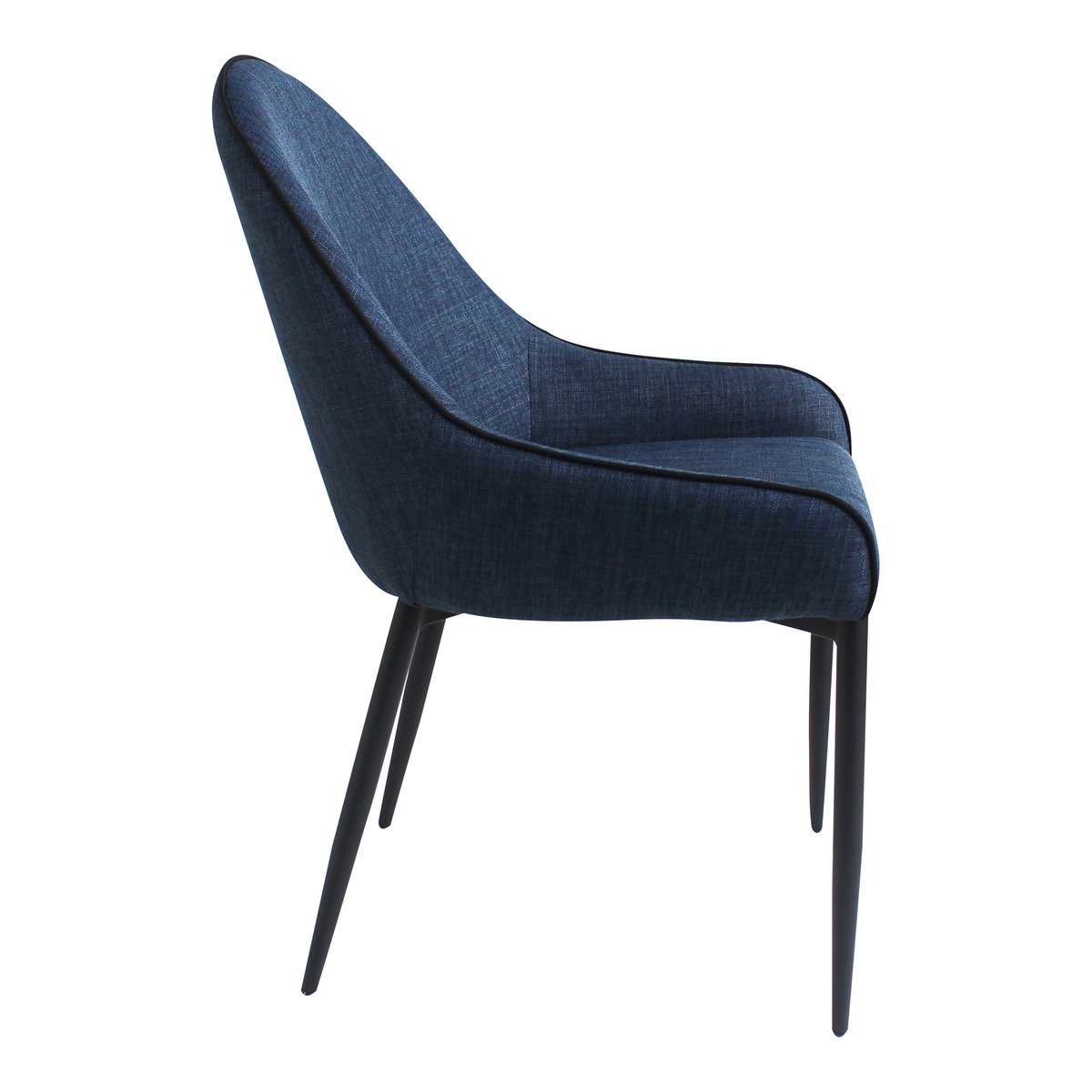 Lapis Dining Chair Dark Blue - Set Of Two, by Moe's Home, 21.5" width x 33.5" height x 24" depth View 6