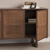 Grier Medium Brown Solid Wood with Cane Sideboard, Sideboards & Buffet by Mercana, 72" length x 18.75" width x 31.5" height thumbnail 3