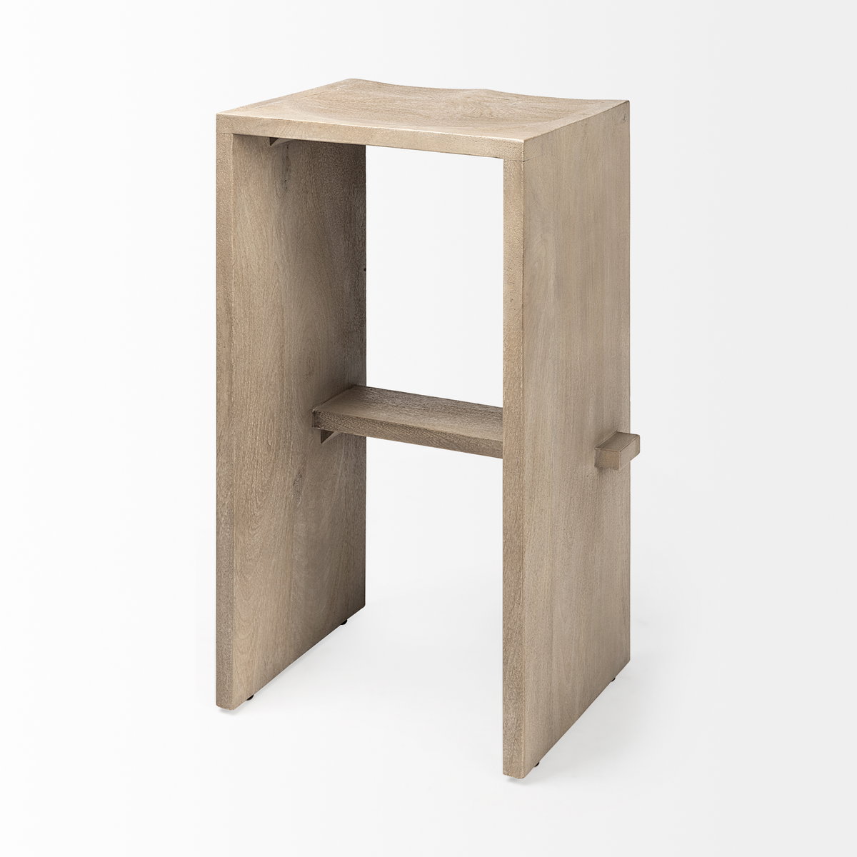 Aida Backless 30in Seat Bar Stool | Light Gray, Counter & Bar Stool by Mercana, 18.5" length x 14" width x 30" height View 6