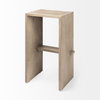 Aida Backless 30in Seat Bar Stool | Light Gray, Counter & Bar Stool by Mercana, 18.5" length x 14" width x 30" height thumbnail 6
