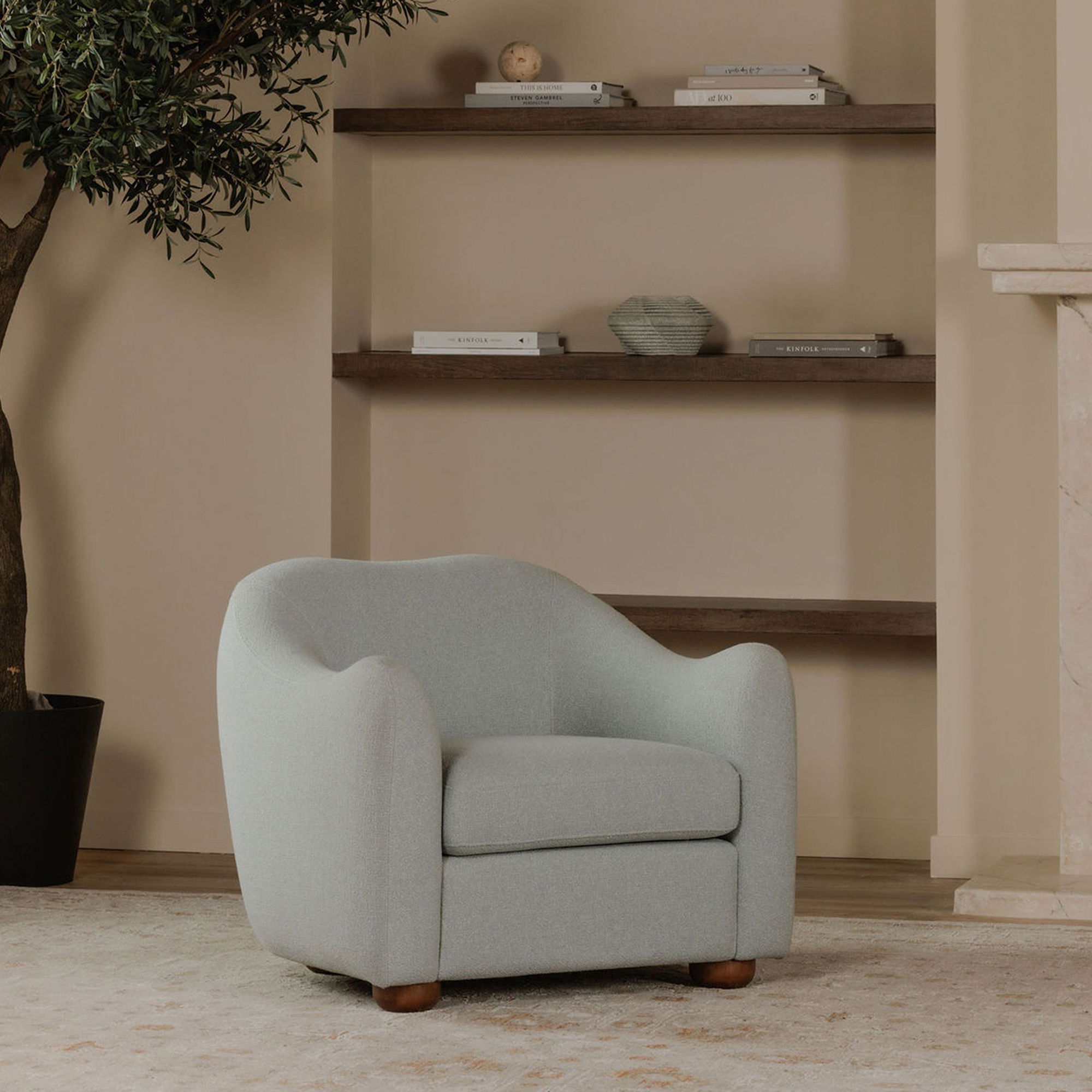 Bria Accent Chair Light Blue large image 