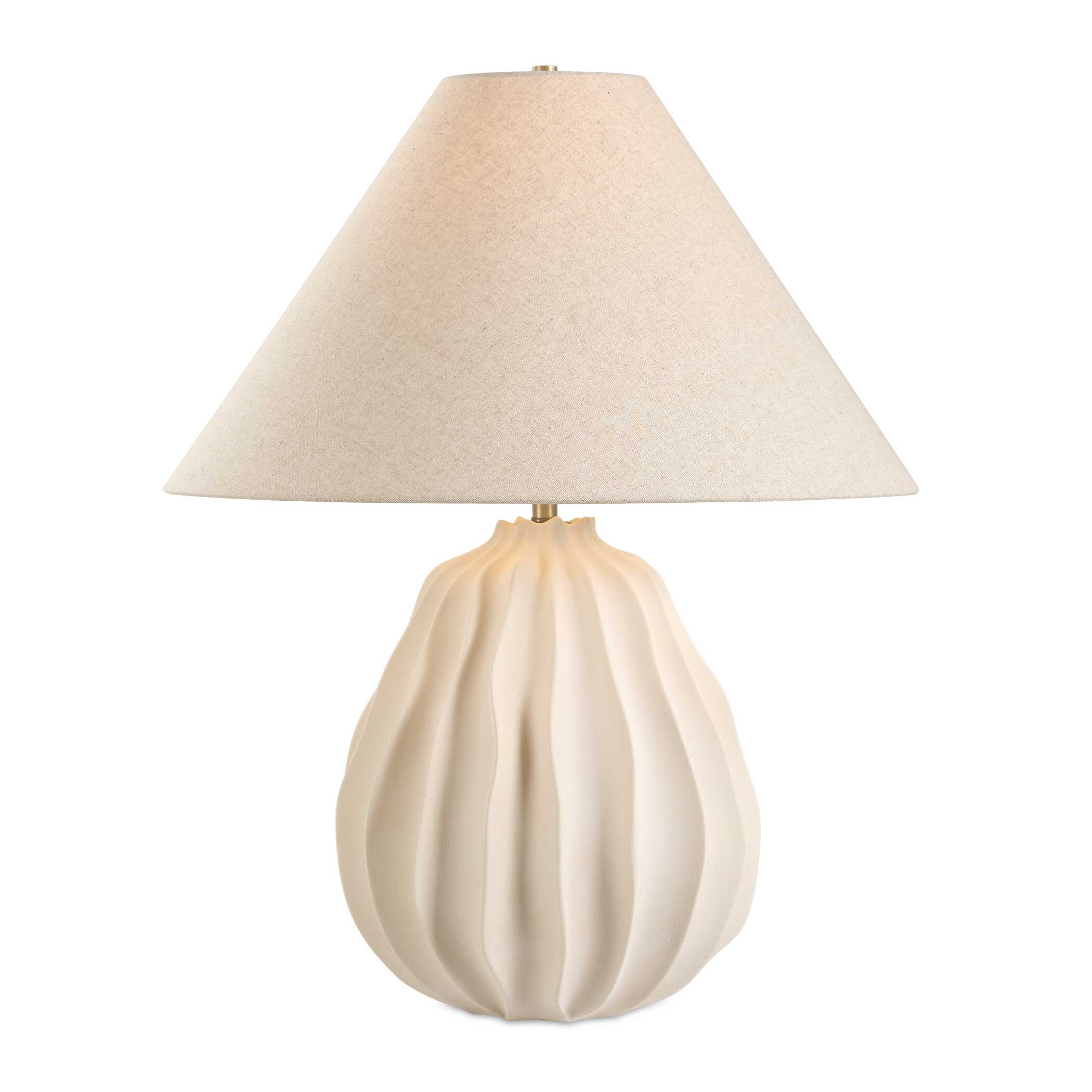 Javary Matte Beige Table Lamp large image 