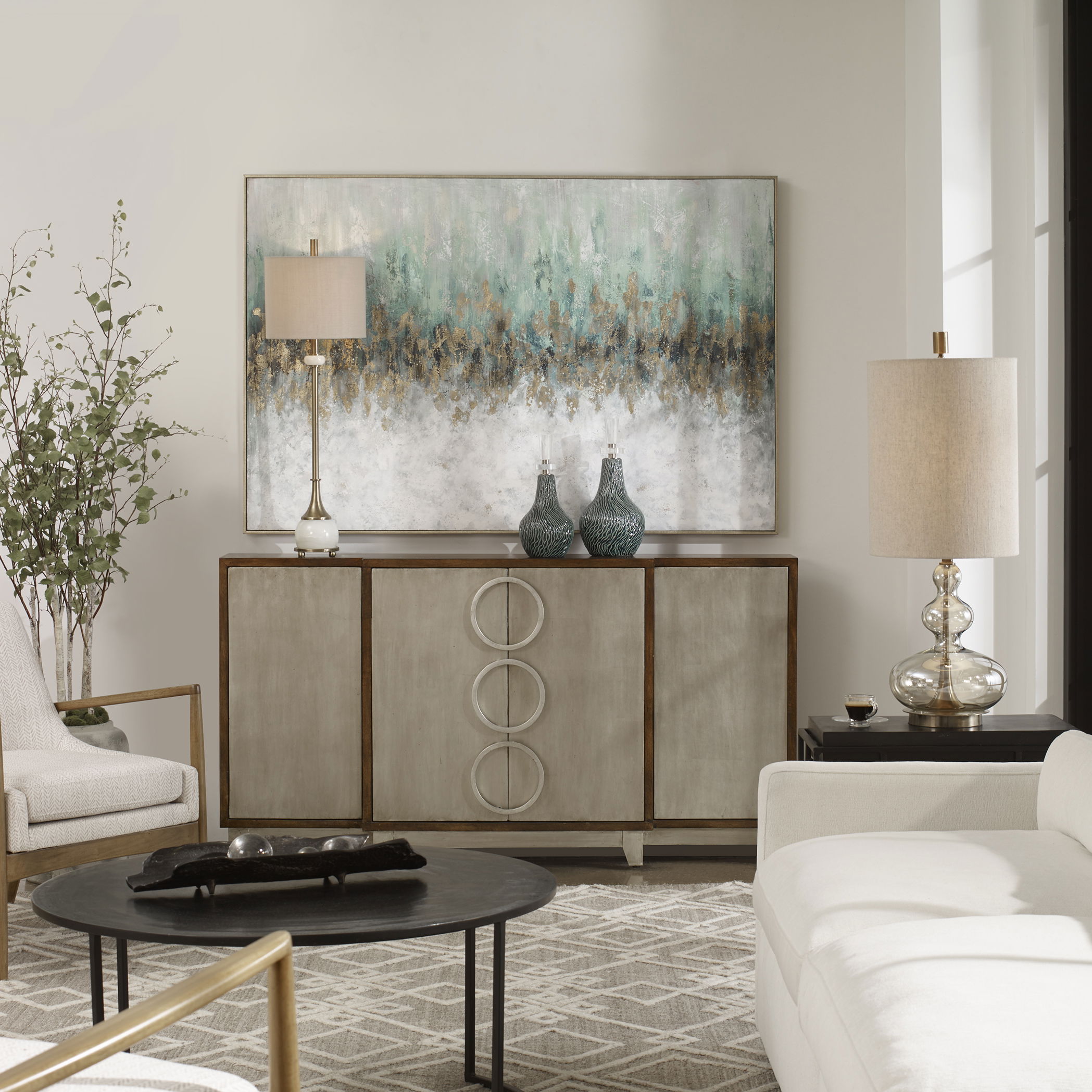 Divide Hand Painted Art, Painting by Uttermost, 61" width x 41" height x 2.25" depth View 2