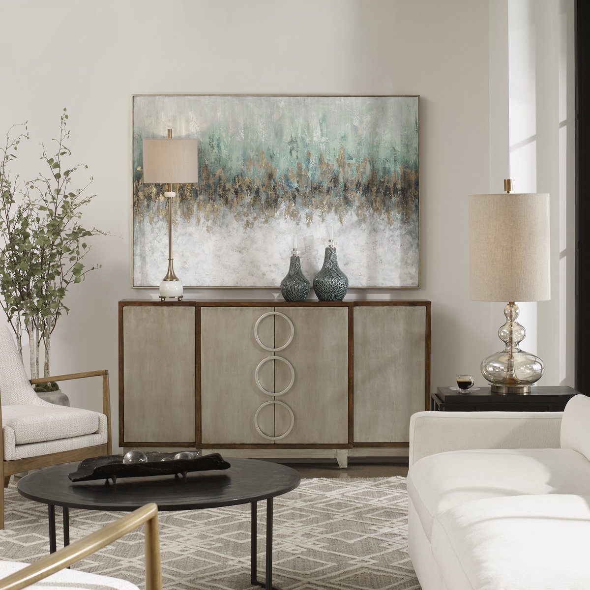 Divide Hand Painted Art, Painting by Uttermost, 61" width x 41" height x 2.25" depth View 2