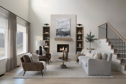 Maxwell 20" Round Light Brown Wood with Gold Metal Pedestal Side Table