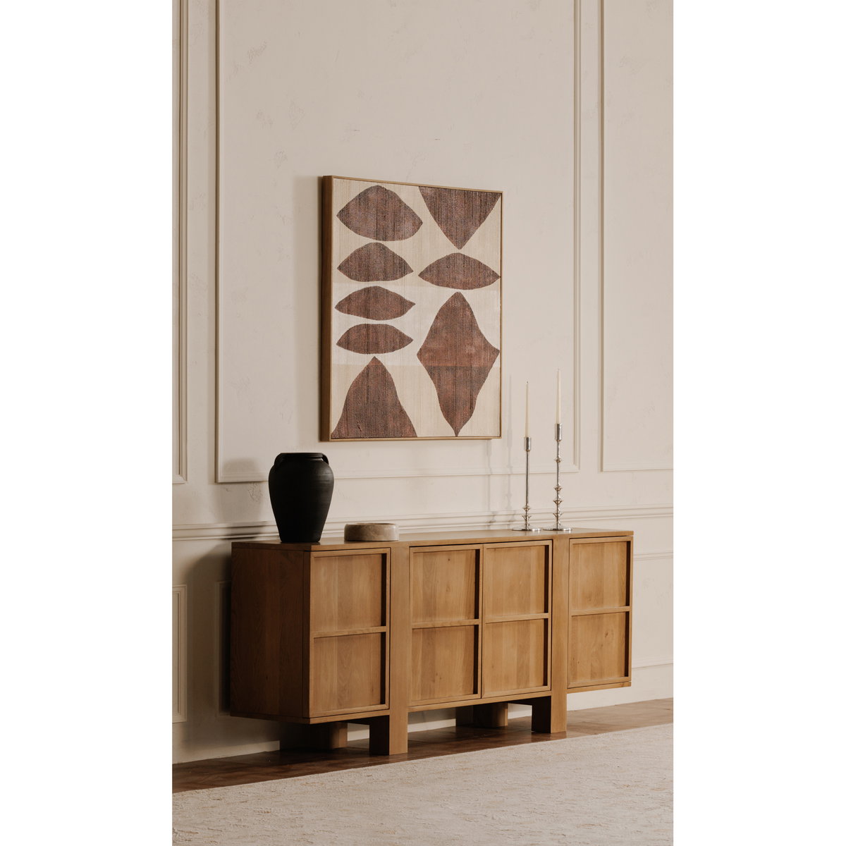 Henley Sideboard Brown, Cabinets & Sideboard by Moe's Home, 74" width x 31" height x 17" depth View 9
