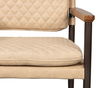 The Harley Chair, Cappuccino White Lthr, Seating by Sarreid, 23" length x 23" width x 33" height thumbnail 5