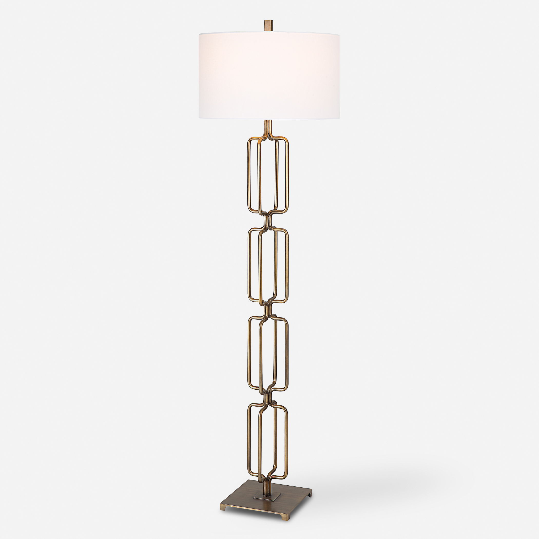 Link Brushed Gold Floor Lamp large image 