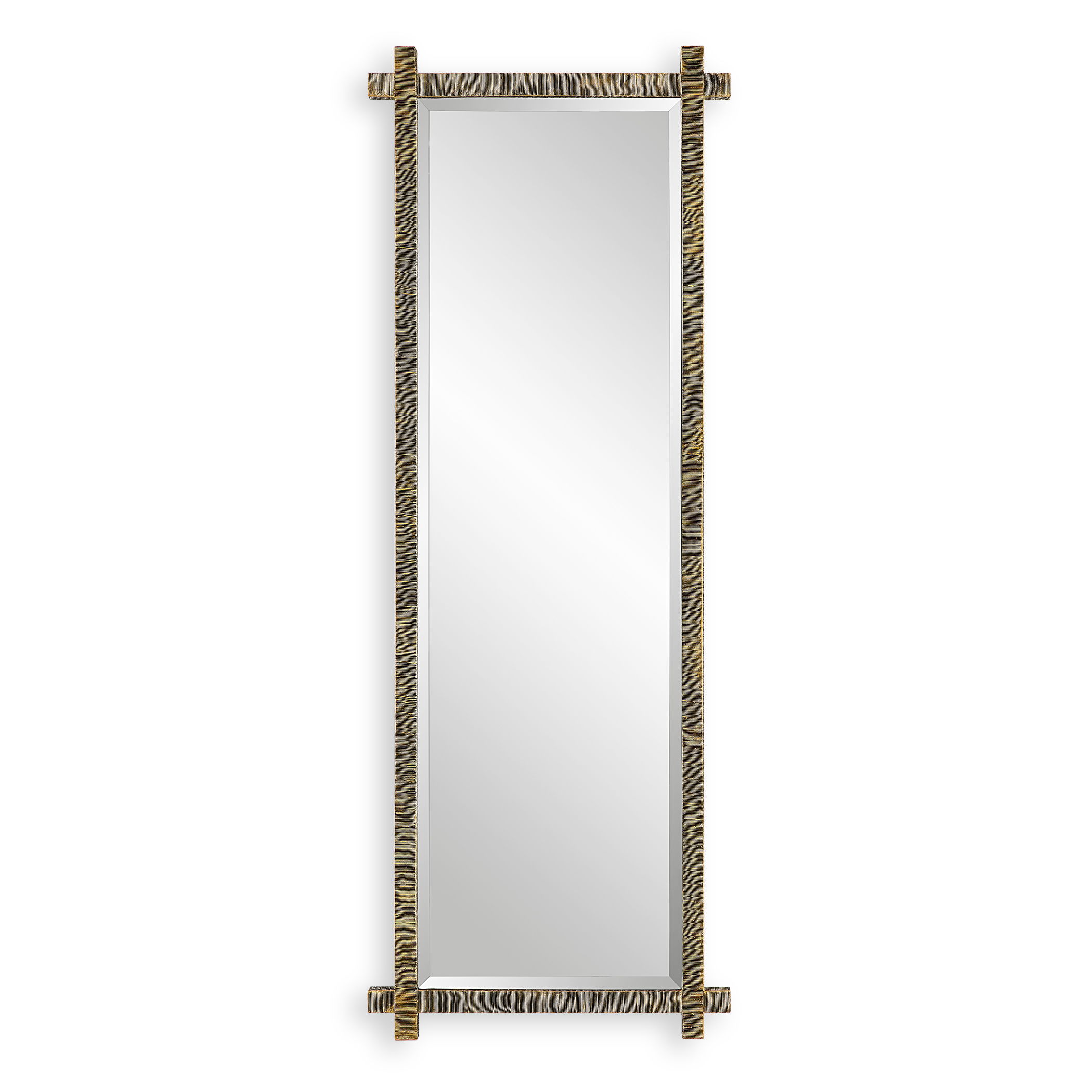 Abanu Ribbed Gold Dressing Mirror large image 