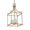Montreal 4 Light Brass Lantern Pendant, by Uttermost, 13.87" width x 27.75" height x 13.87" depth thumbnail 3