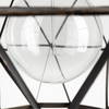 Dyson I 18x18 Black Metal Triangular Orb Pendant Light, by Mercana, 18" length x 18" width x 18" height thumbnail 7