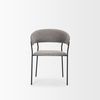 Carolyn Dining Chair with Gray Fabric & Matte Black Metal thumbnail 3