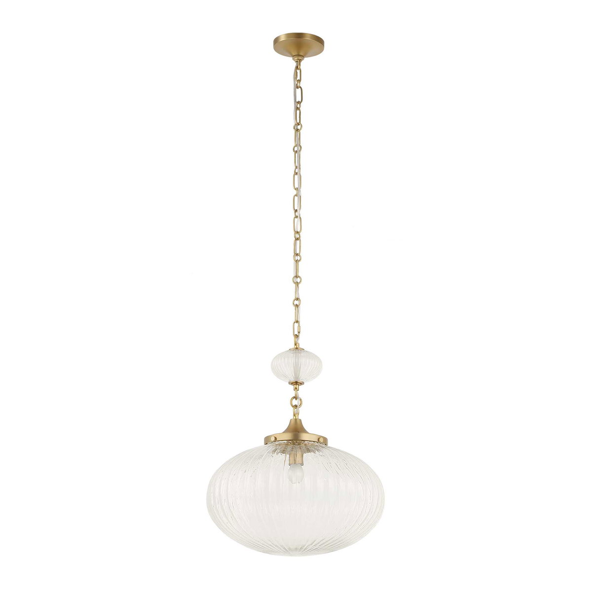 Bellaire 1 Light Glass Shade Pendant, Ceiling Light by Uttermost, 20" height x 16.5" diameter View 8
