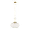 Bellaire 1 Light Glass Shade Pendant, Ceiling Light by Uttermost, 20" height x 16.5" diameter thumbnail 8