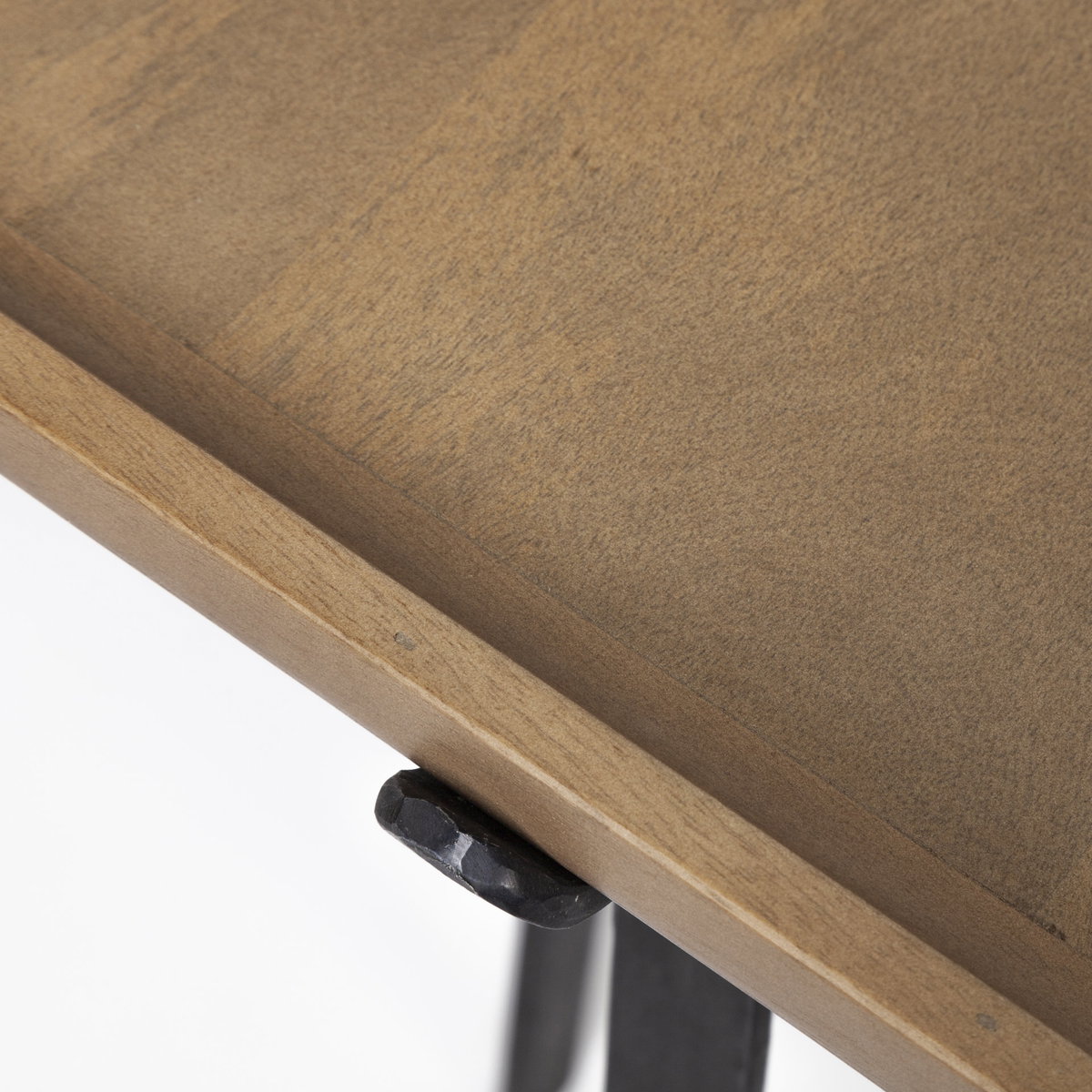 Helios II 60L x 14W x 29H Rectangular Brown Raised Edge Top Console Table, by Mercana, 60" length x 14" width x 29" height View 8