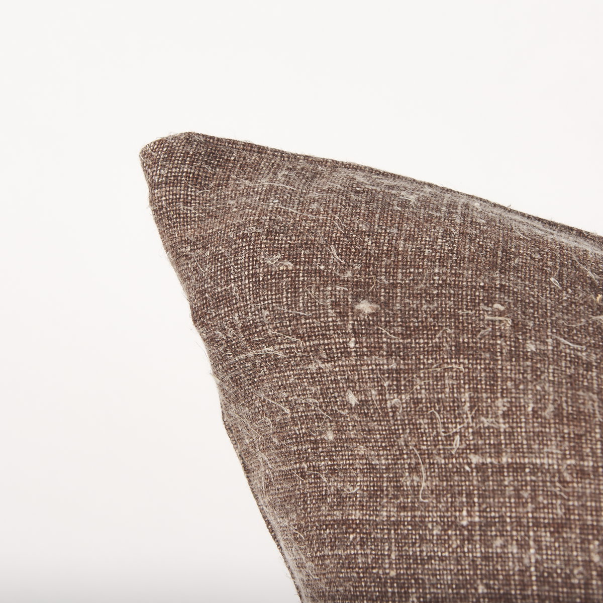 Jack 22x22 Brown Linen Square Decorative Pillow Cover, by Mercana, 22" length x 22" width x 0.2" height View 9