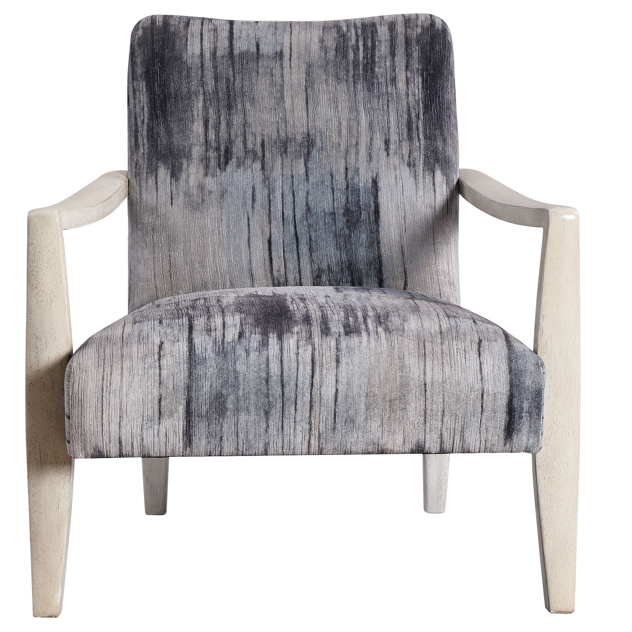 Watercolor Gray Chenille Accent Chair large image 