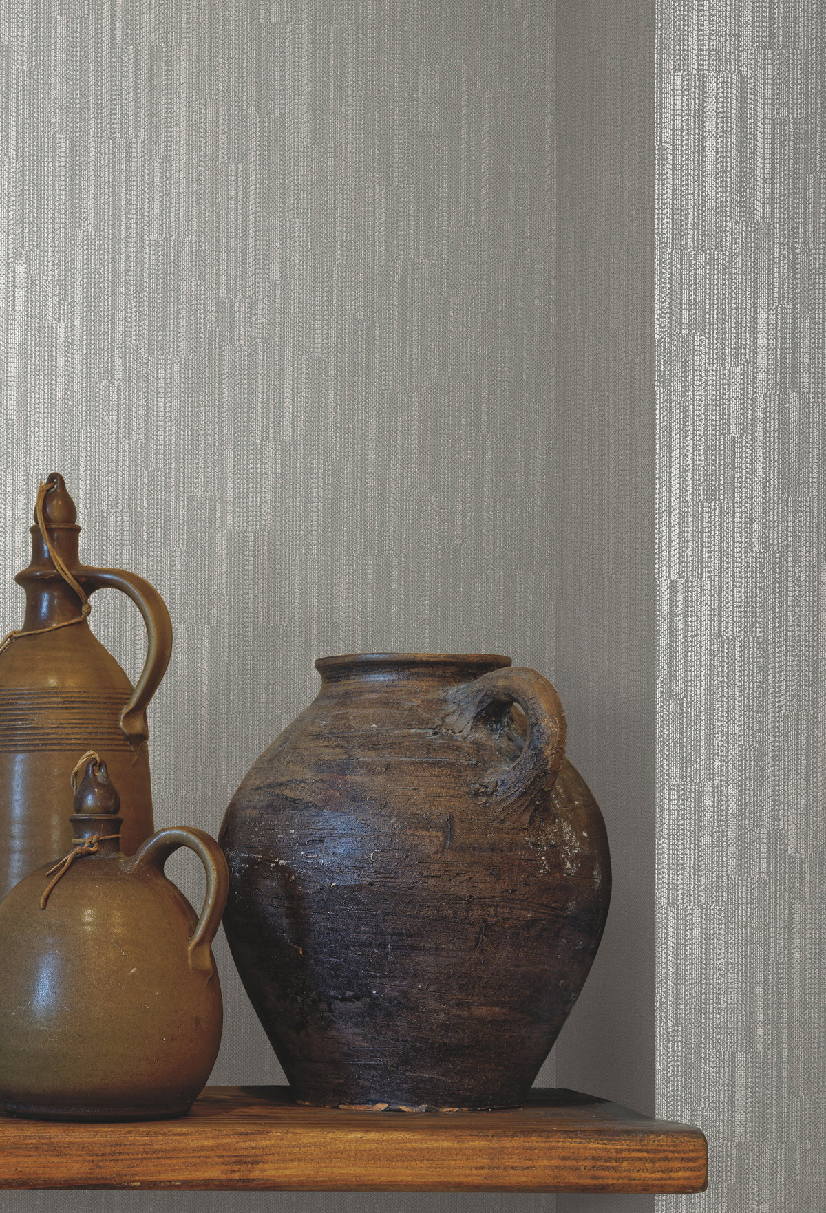 Weekender Weave Grey Wallpaper, by York Wall, 33' length x 1'8.5" width x 0.02" depth View 2