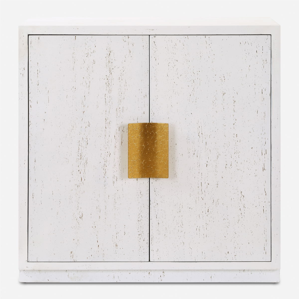 Emma 2 Door White Cabinet, Cabinets & Chest by Uttermost, 32" width x 32.25" height x 14.25" depth View 1