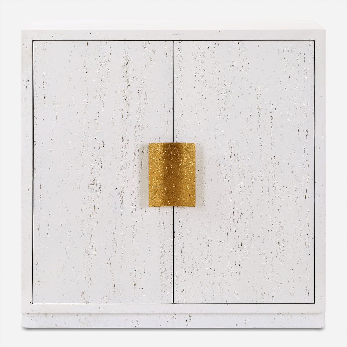 Emma 2 Door White Cabinet, Cabinets & Chest by Uttermost, 32" width x 32.25" height x 14.25" depth View 1