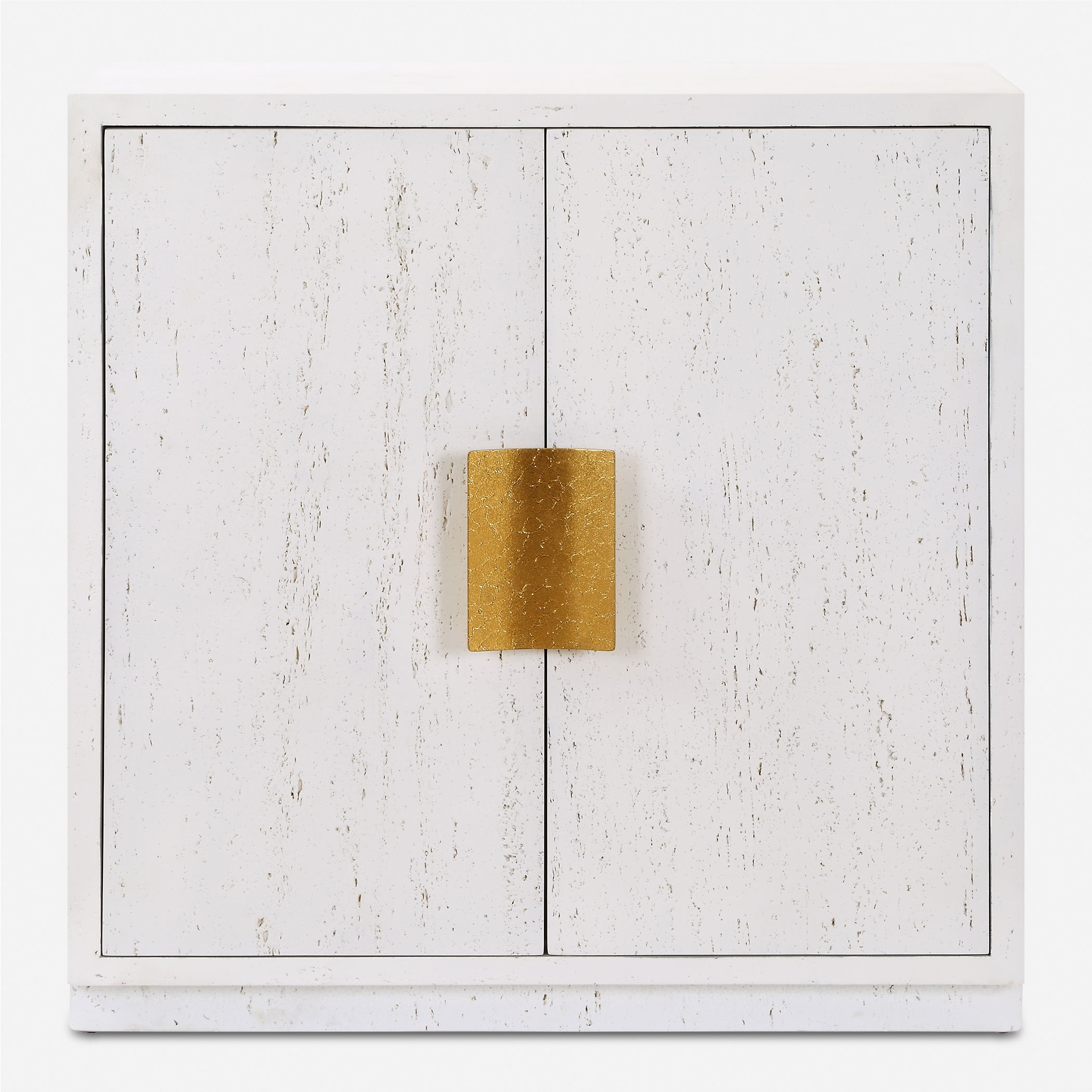 Emma 2 Door White Cabinet, Furniture by Uttermost, 32" width x 32.25" height x 14.25" depth View 1