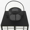 Gamfield  Medium Black Metal and Glass Lantern, Lighting by Mercana, 6.1" length x 6.1" width x 13.39" height thumbnail 10