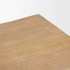 Taniel Light Brown Wood with Black Metal Stool, Ottoman by Mercana, 23.25" length x 16" width x 17" height thumbnail 6