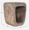 Loophole Bleached Wash Accent Stool, Furniture by Uttermost, 16" width x 18" height x 14" depth thumbnail 3