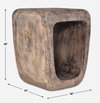 Loophole Bleached Wash Accent Stool, Ottoman by Uttermost, 16" width x 18" height x 14" depth thumbnail 3