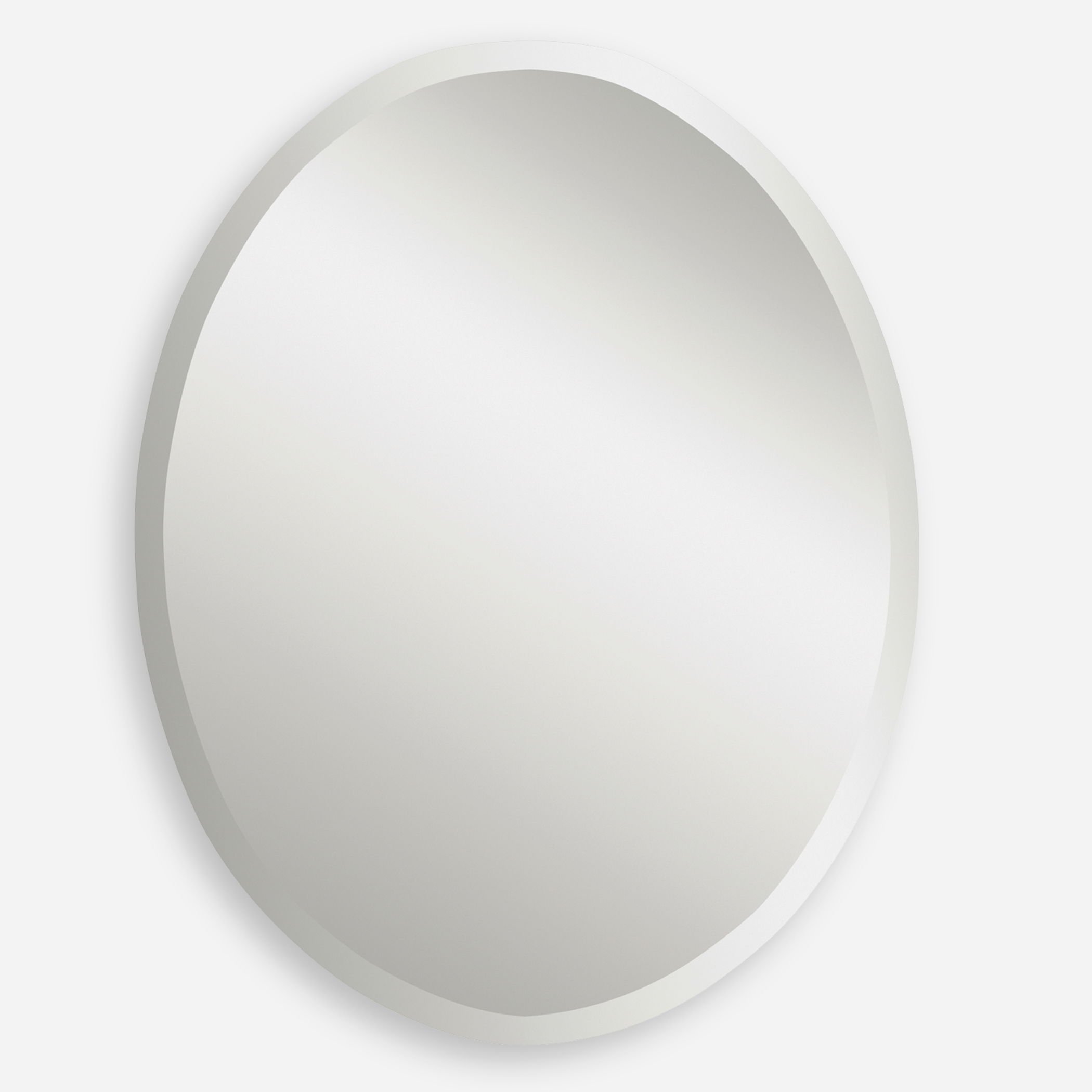 Frameless Vanity Oval Mirror, by Uttermost, 22" width x 28" height x 0.5" depth View 1