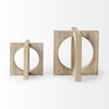 Cambie   Light Brown Wood Small Decorative Object, by Mercana, 5.71" length x 5.71" width x 5.71" height thumbnail 4