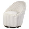 Crue White Swivel Chair, Accent Chair by Uttermost, 29" width x 32" height x 31" depth thumbnail 6