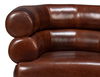 Rondo Leather Swivel Chair,Brown, Seating by Sarreid, 38" length x 31" width x 30" height thumbnail 12