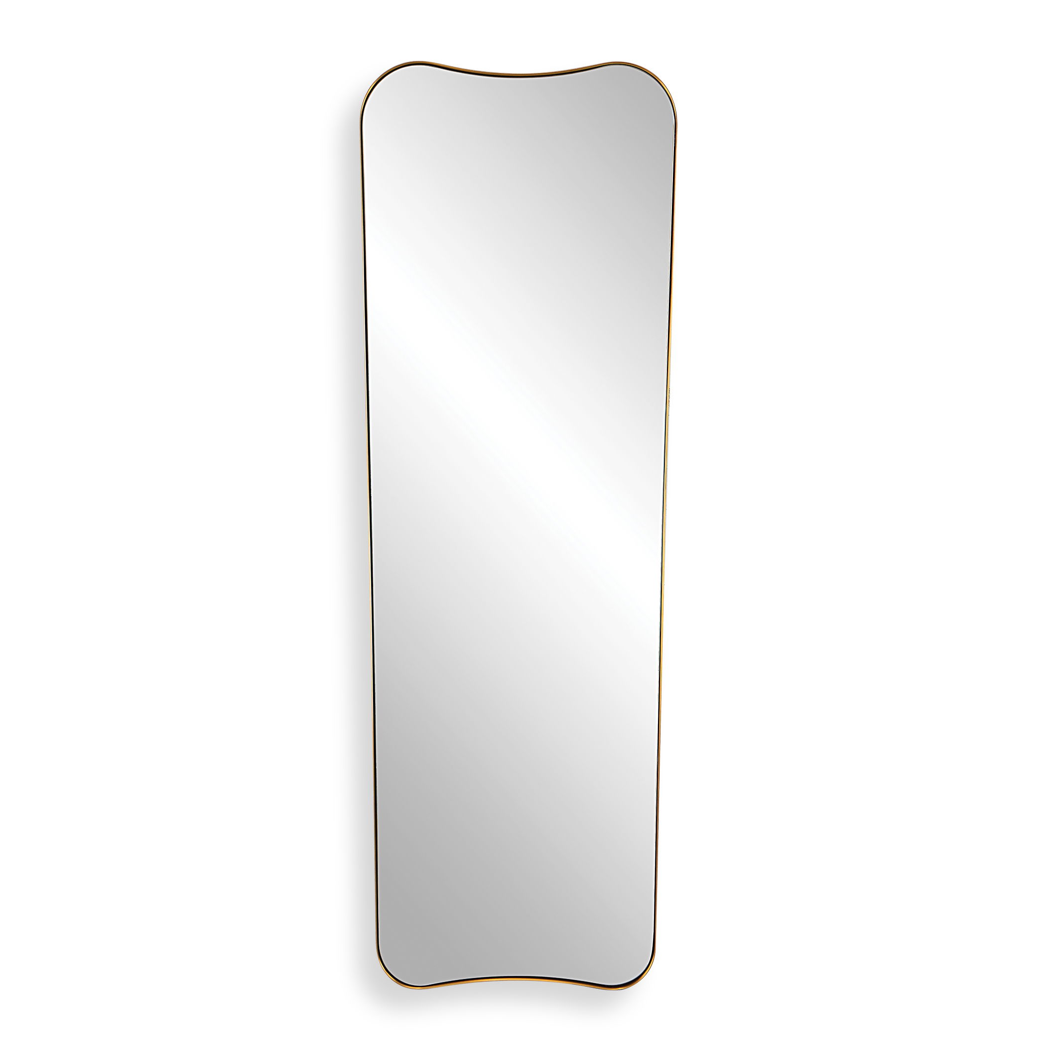 Belvoir Large Antique Brass Mirror large image 