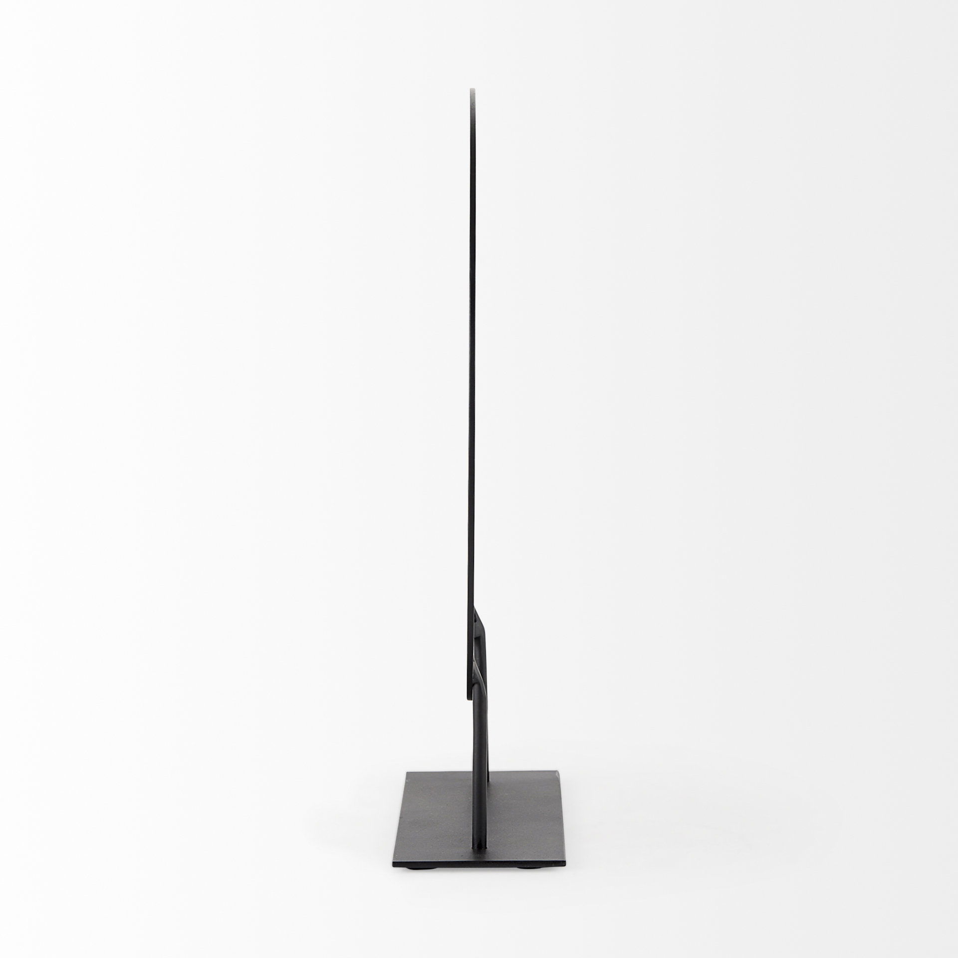 Micra  Matte Black Metal Decorative Object on a Stand, by Mercana, 11.02" length x 2.99" width x 13.39" height View 7