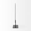 Micra  Matte Black Metal Decorative Object on a Stand, by Mercana, 11.02" length x 2.99" width x 13.39" height thumbnail 7