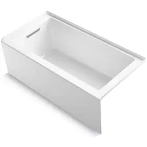 Online Designer Bathroom Underscore 60" X 30" Alcove Soaking Bathtub with Integral Apron, Integral Flange, and Left-Hand Drain