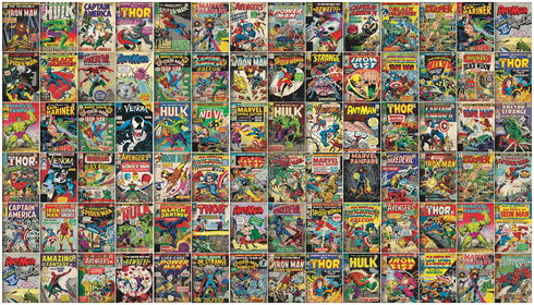 Yellow Marvel Comic Cover Wall Mural
