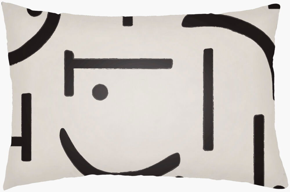 Bambara Lumbar Pillow, Decorative Pillow by Surya, 14" length x 22" width