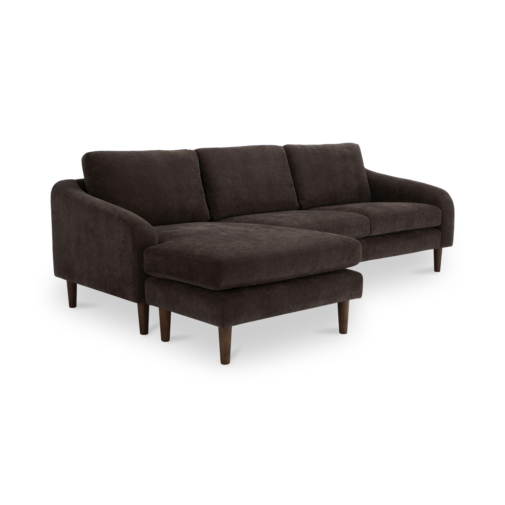 Quinn Sectional Dark Brown large image 