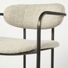 Parker Backless 36in Seat Counter Stool | Beige Fabric with Grey Metal, Counter & Bar Stool by Mercana, 19" length x 19.75" width x 36" height thumbnail 11