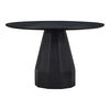 Templo Outdoor Dining Table Black, Outdoor Table by Moe's Home, 3'11.2" width x 2'5.9" height x 3'11.2" depth thumbnail 1