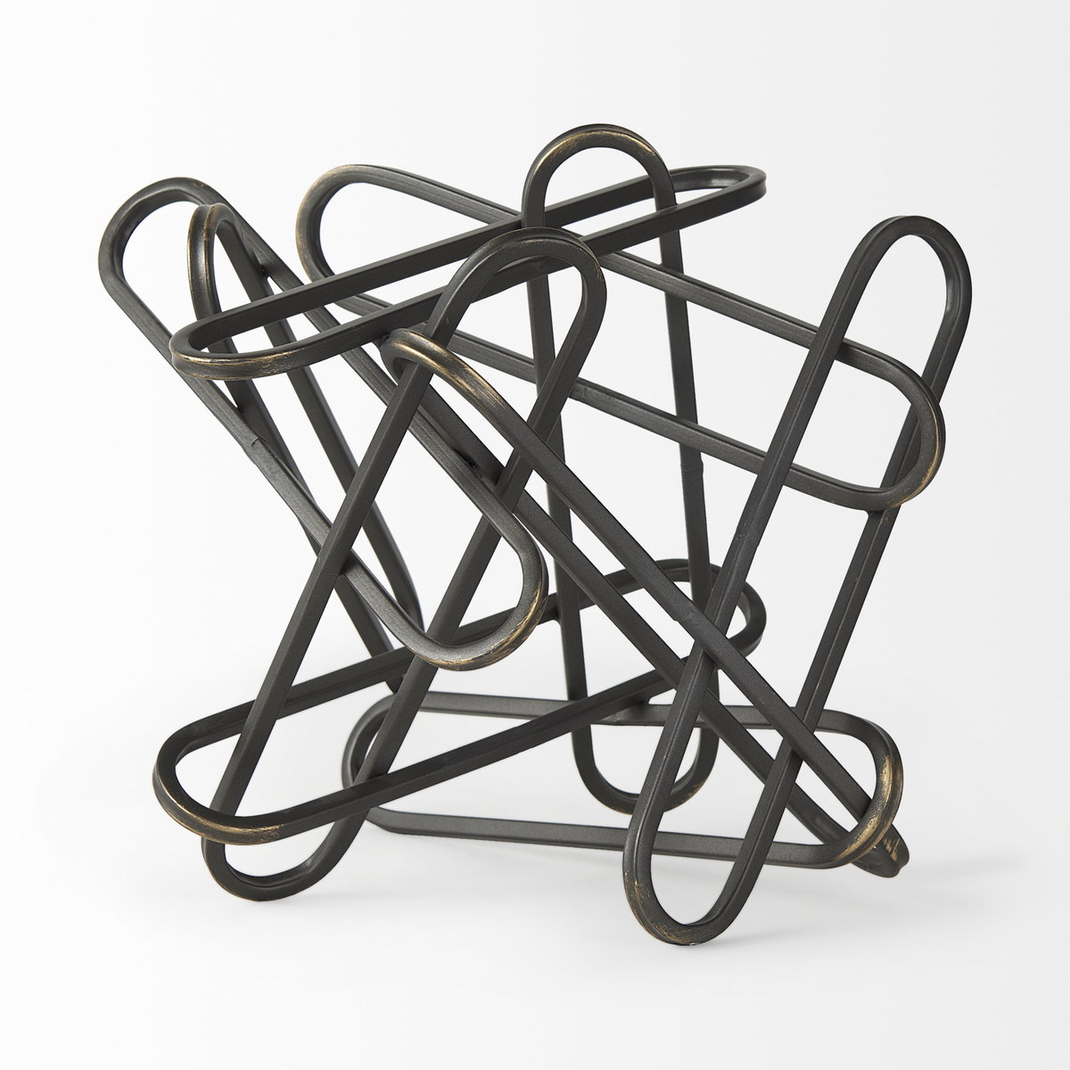 Henderson  Black Metal Paperclip Decorative Object, by Mercana, 12.2" length x 9.06" width x 9.06" height View 5