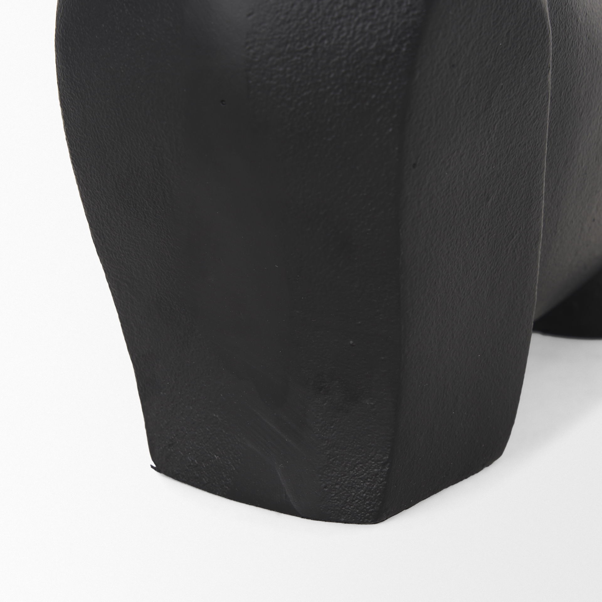 Radu Large Matte Black Metal Bull Decorative Object large image 