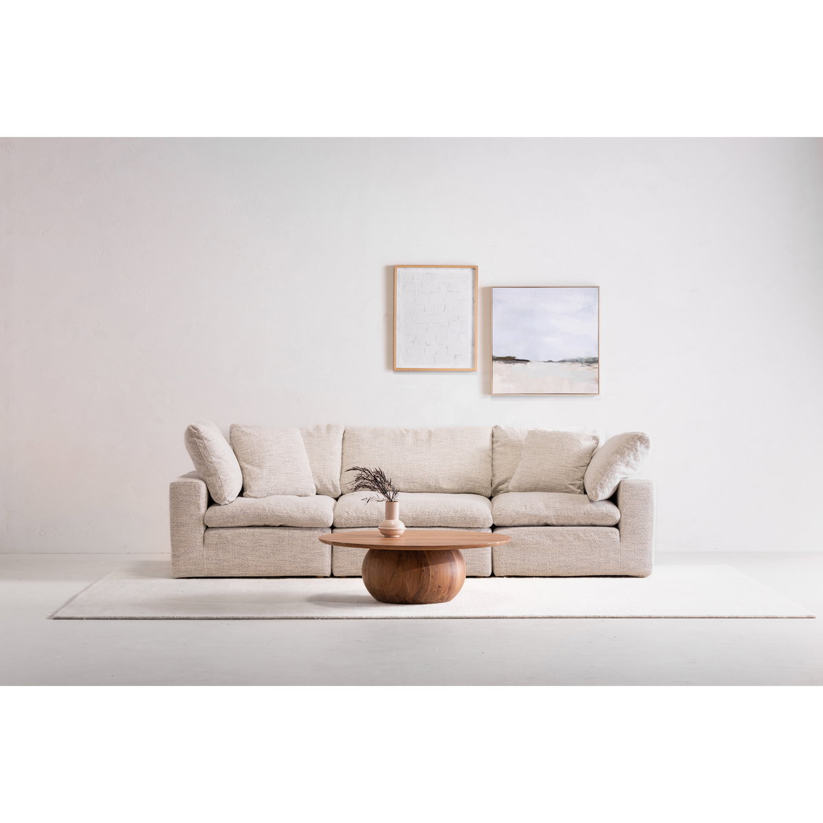 Terra Condo Slipper Chair Coastside Sand, Accent Chair by Moe's Home, 38" width x 32.3" height x 38" depth View 12