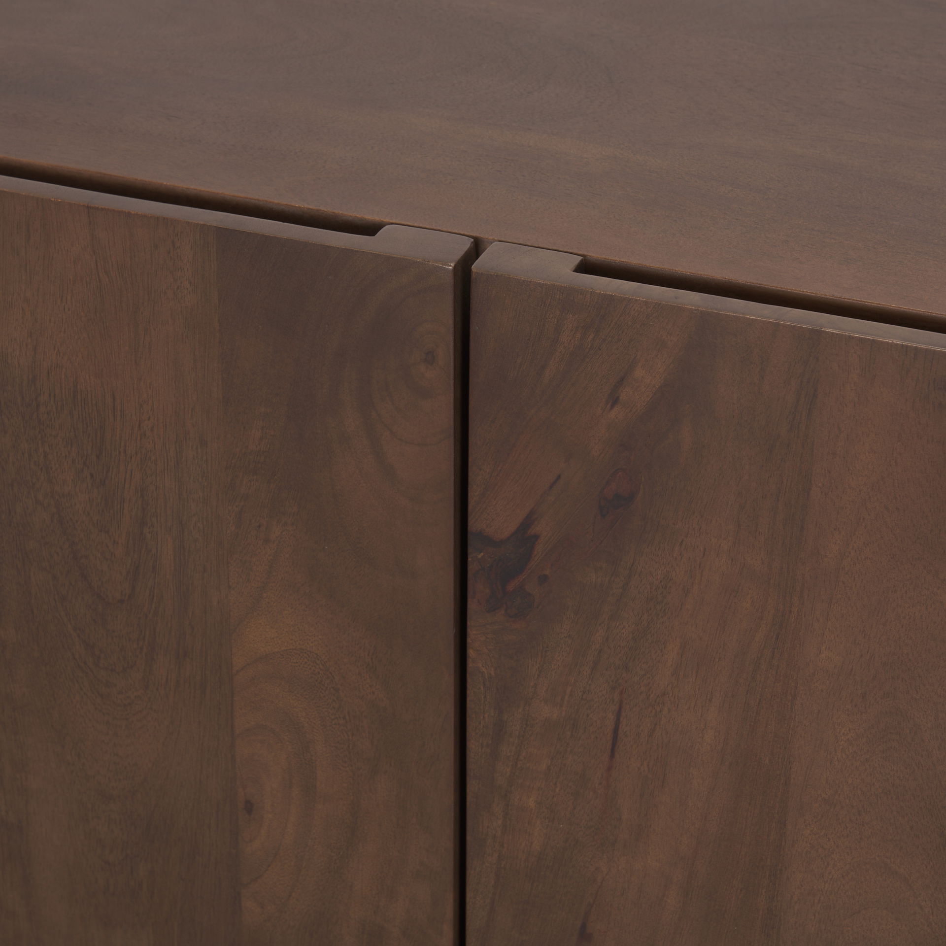 Tammar Brown Wood 4-Door Sideboard, Sideboards & Buffet by Mercana, 81" length x 18.75" width x 33" height View 11