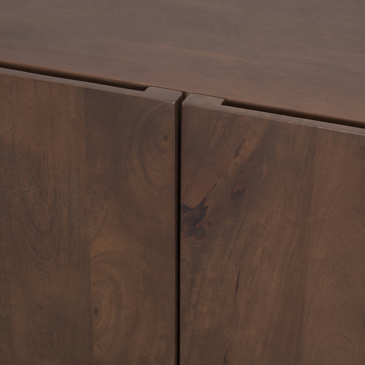 Tammar Brown Wood 4-Door Sideboard, Sideboards & Buffet by Mercana, 81" length x 18.75" width x 33" height View 11