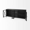 Poppy I 79x16 Black Metal With  Glass Door Sideboard, Sideboards & Buffet by Mercana, 79" length x 16" width x 33" height thumbnail 8